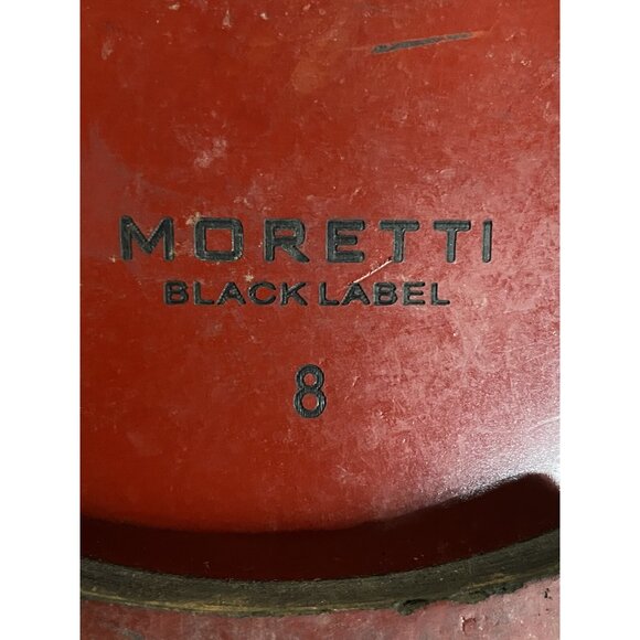 Moretti Blue Black Label Size 8 Crystal Loafer Leather Upper Slip on Red Bottoms - Picture 7 of 10